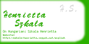 henrietta szkala business card